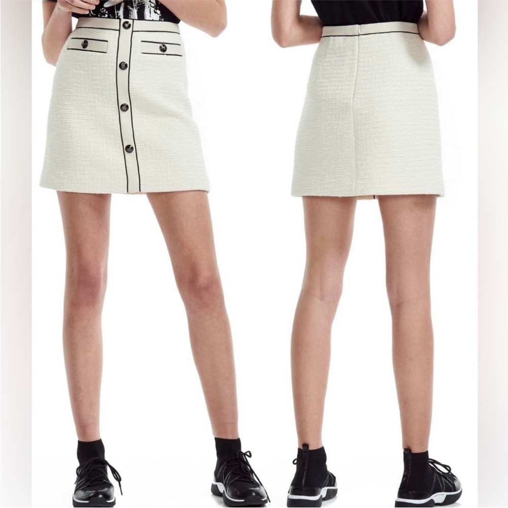 Maje Joppy Cotton Tweed Miniskirt